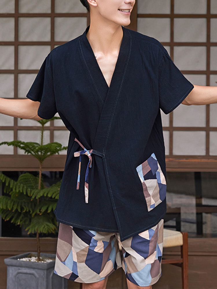 Printed Kimono Pajamas For Men