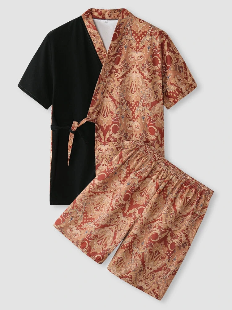 Printed Kimono Pajamas For Men