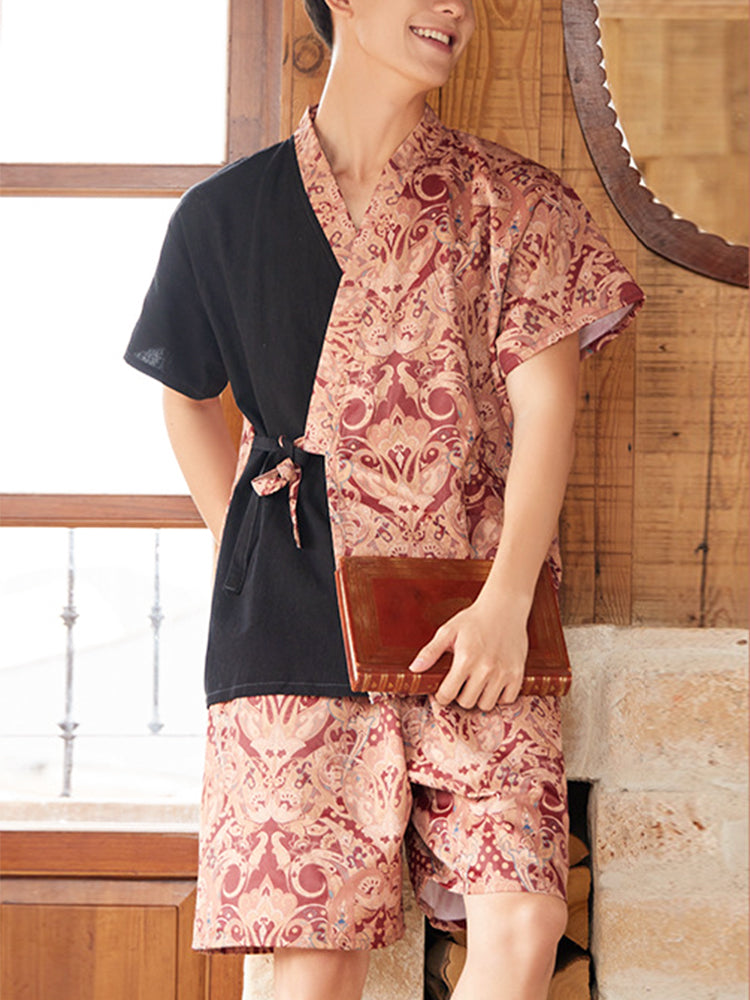 Printed Kimono Pajamas For Men