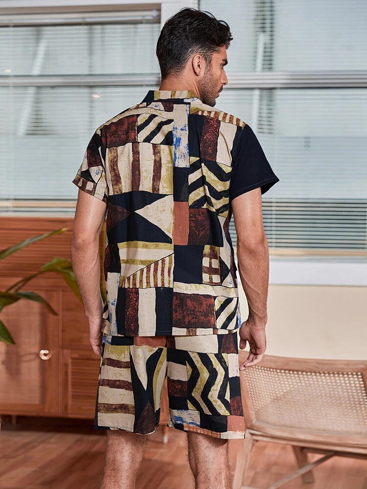 Printed Kimono Pajamas For Men