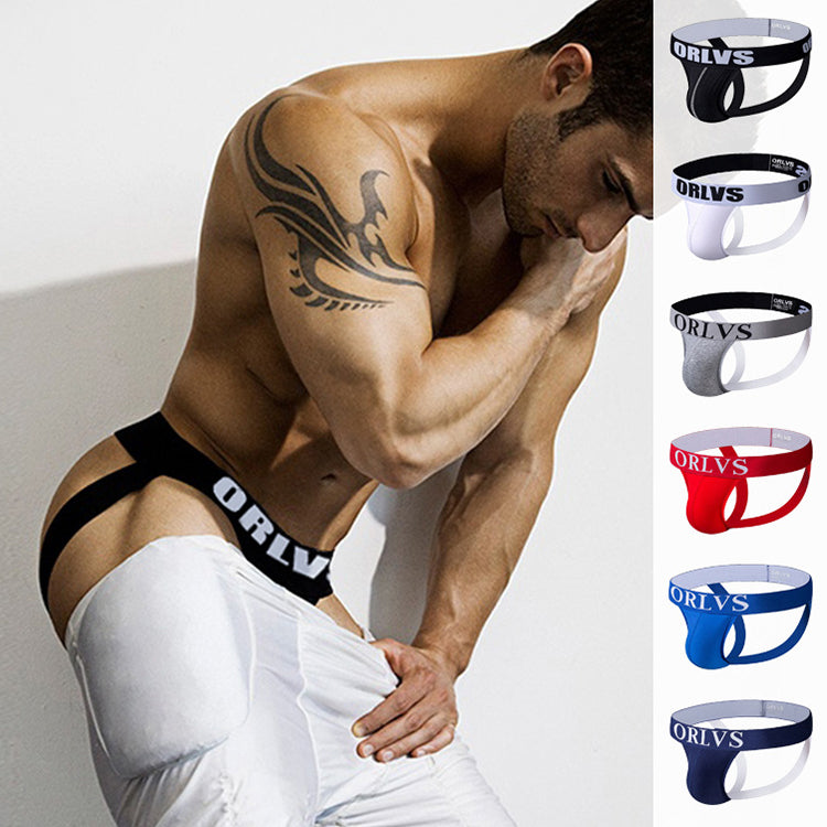 3 Pack Men's Underwear Jockstrap Athletic Support Pouch Briefs