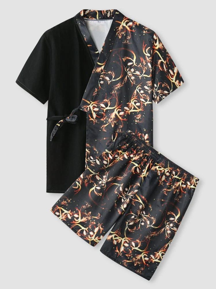 Printed Kimono Pajamas For Men