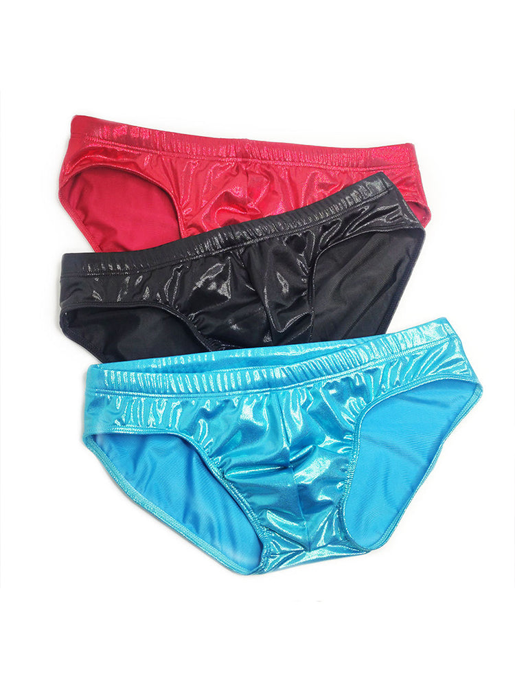 Sport Mens Solid Contour Pouch Bikini Swimsuit | Omffiby