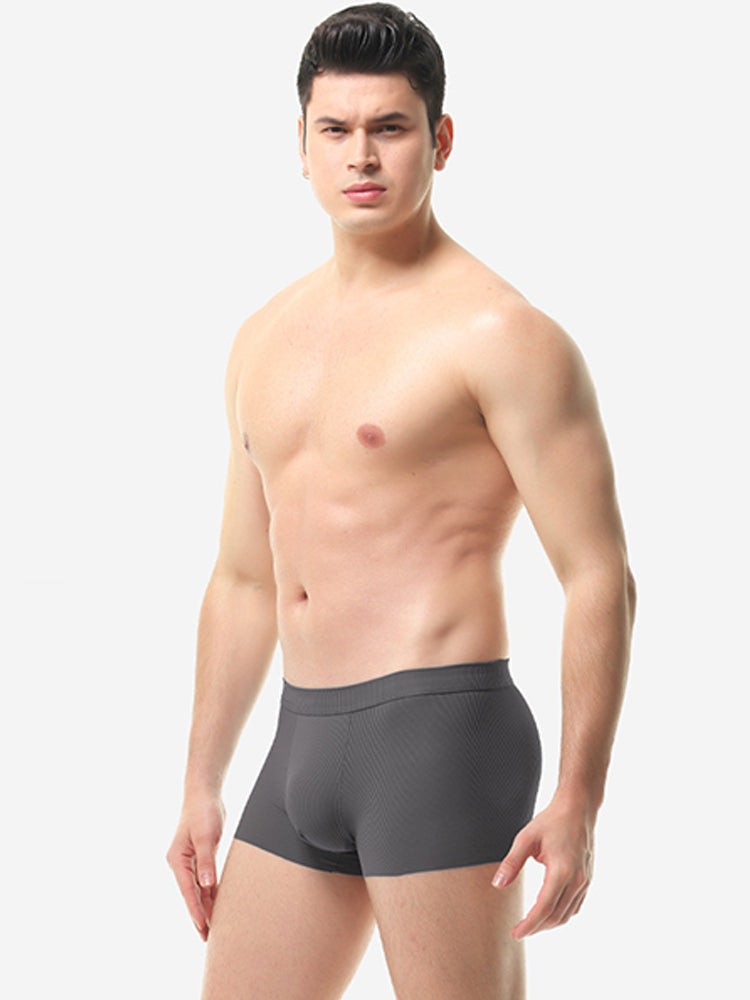 3 Pack Mens Ice Silk Underwear Soft Ultra-Thin Trunks