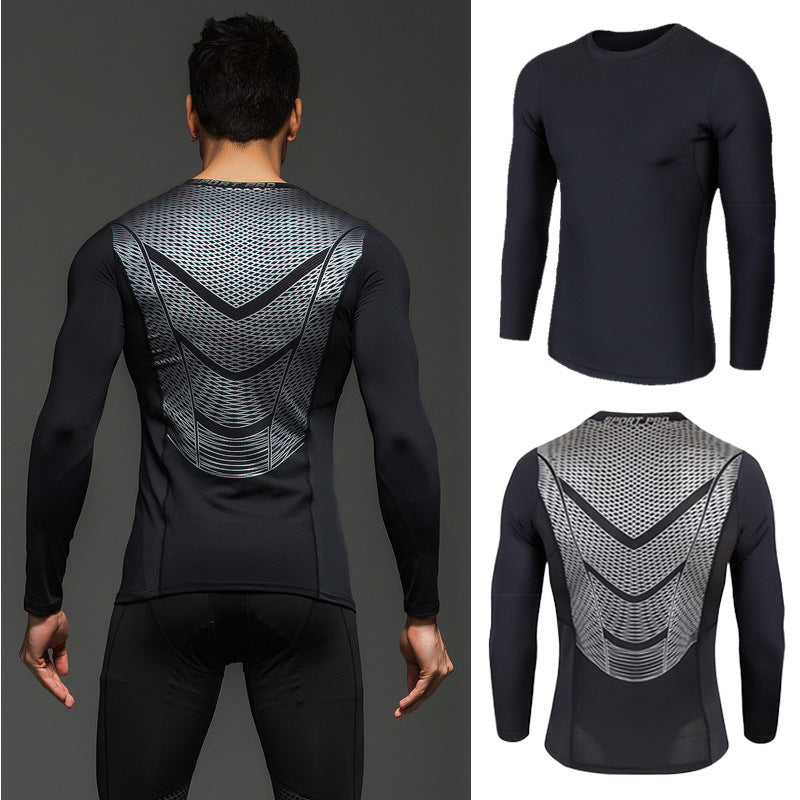 Mens Super Elastic Sport Gym Quick-drying Tops