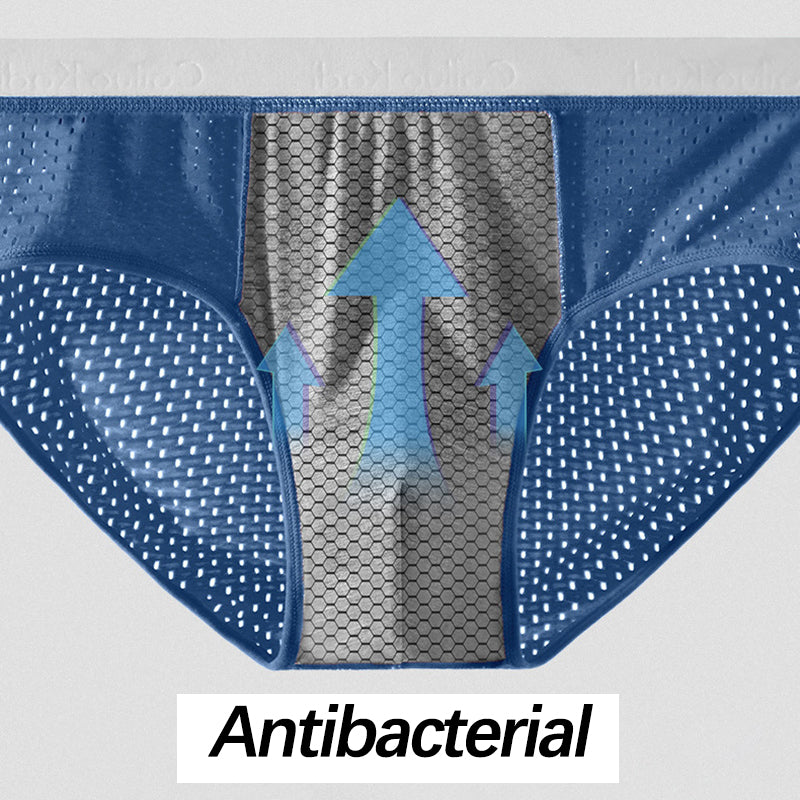 4 Pack Breathable Ice Silk Antibacterial Men's Briefs