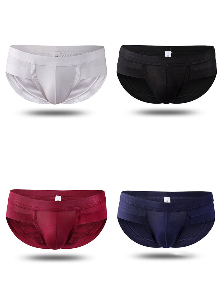 4 Pack Mens Support U Convex Pouch Briefs |Omffiby