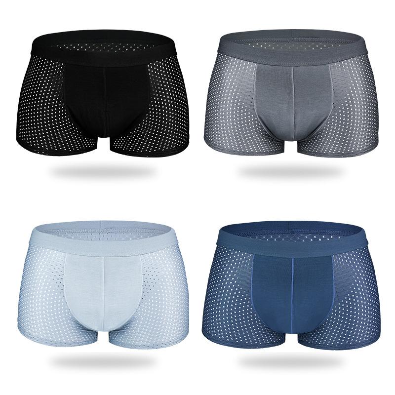 4Pcs Mesh Breathable Ice Silk Underwear Boxer – Omffiby